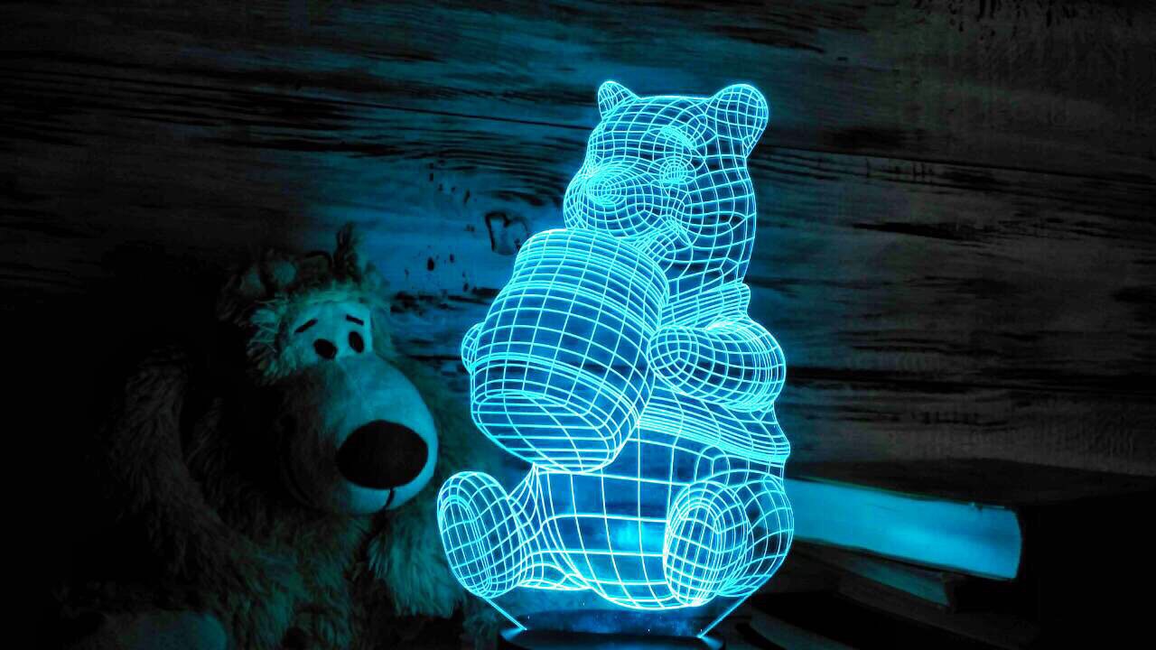 

Детский ночник - светильник "Винни-Пух" 3DTOYSLAMP