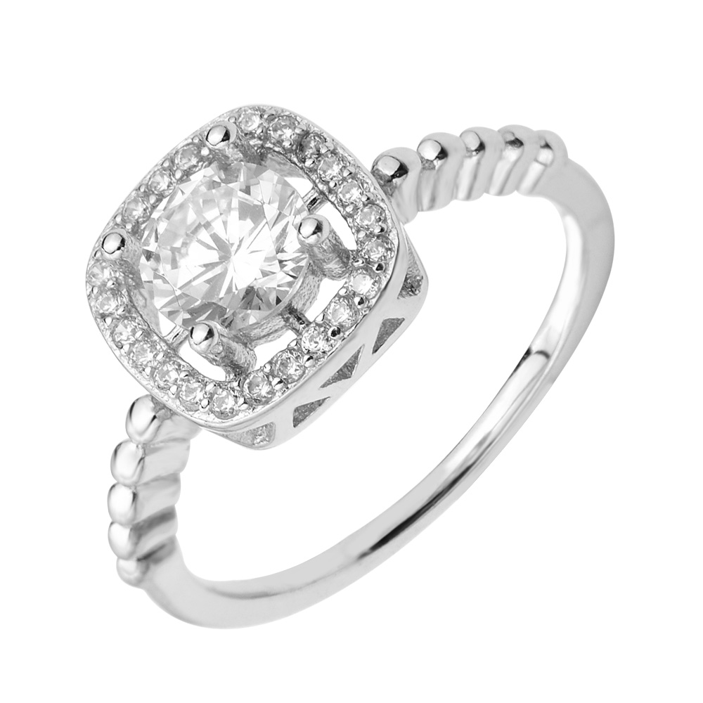 

Серебряное кольцо с фианитами 000131895 17.5 размера