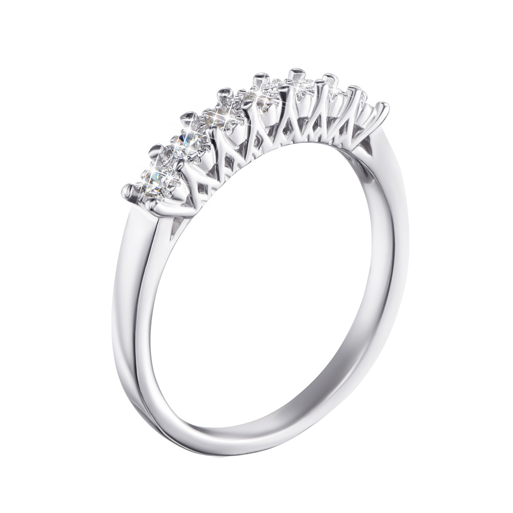 

Серебряное кольцо с фианитами 000129443 16.5 размера
