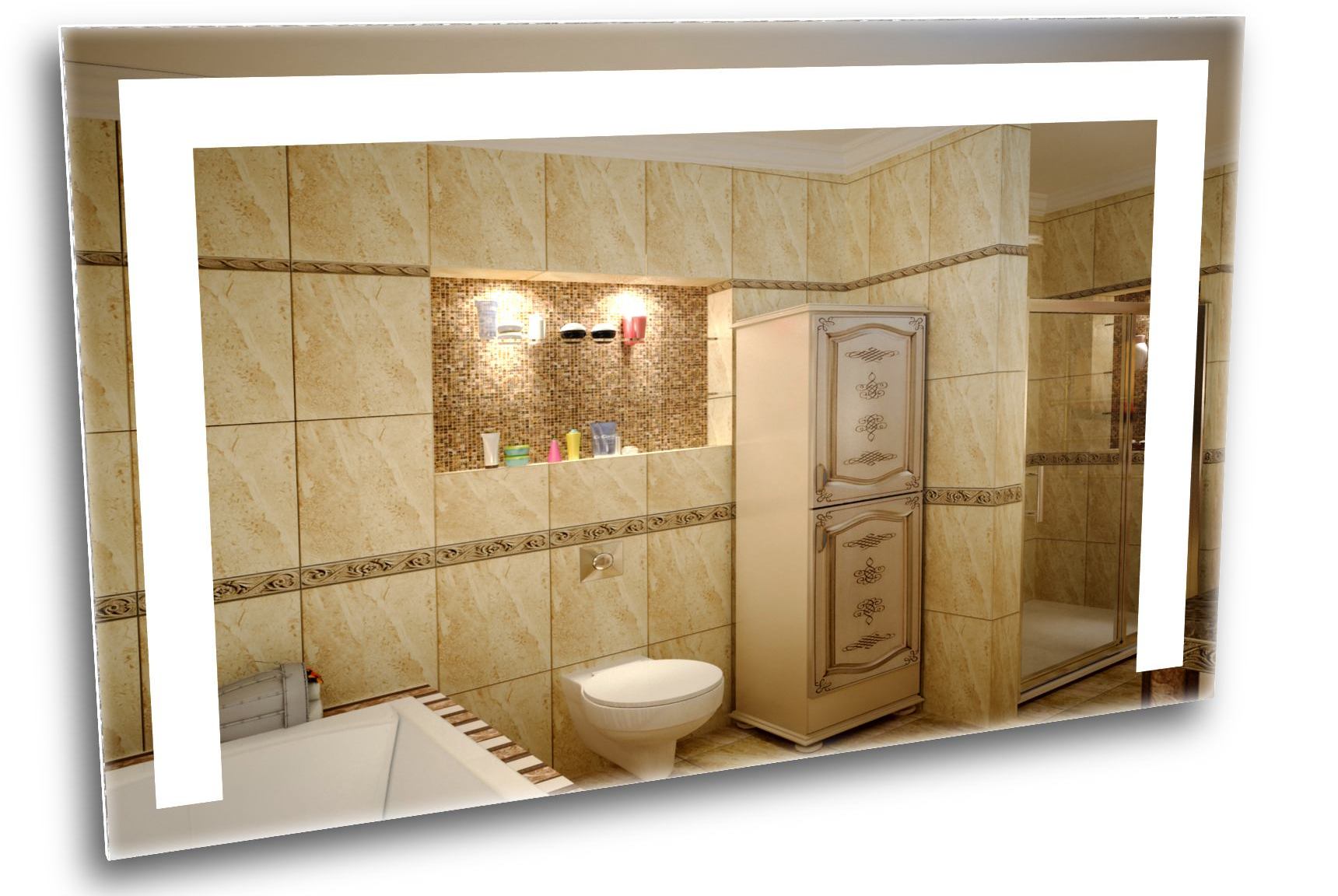 

Зеркало в ванную с LED-подсветкой StudioGlass 6-7 90х65 см