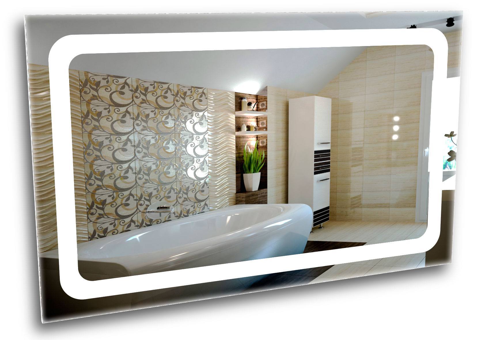 

Зеркало в ванную с LED-подсветкой StudioGlass 6-4 100х80 см