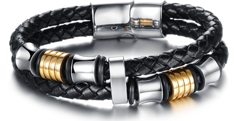 

Браслет Мужской Kaylo Power Gold из натуральной кожи 20 см (vs-903)