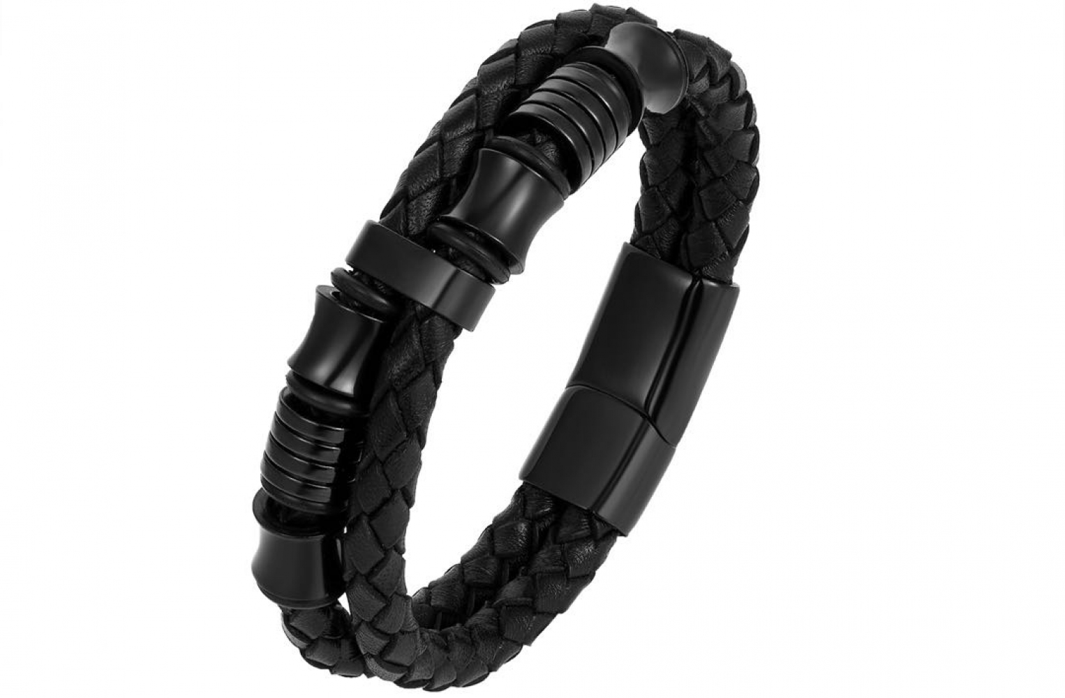 

Браслет Мужской Kaylo Power Black из натуральной кожи 20 см (vs-343)