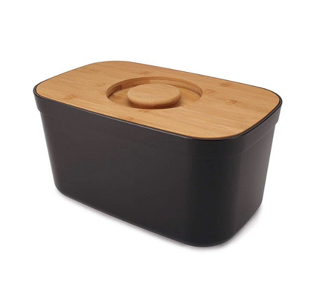 

Хлібниця Joseph Joseph Bread Bin з бамбуковою дошкою чорна
