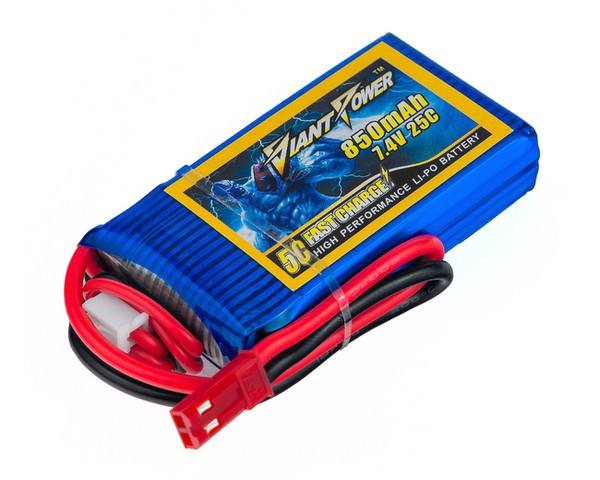 

Аккумулятор Dinogy Giant Power Li-Po 850mAh 7.4V 2S 25C JST