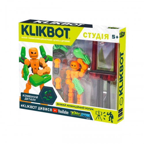 

Игровой набор для анимационного творчества KLIKBOT SStikBot СТУДИЯ (2 экскл. фигурки, штатив, зеленая) (TST2600G)