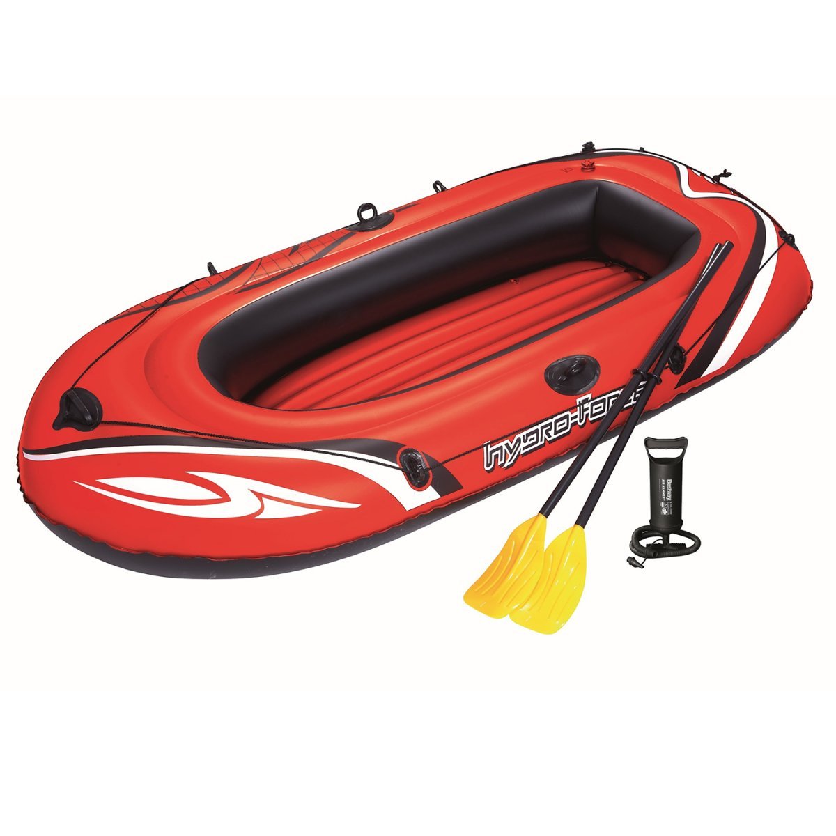 

Духместная надувная лодка с вёслами и насосом Bestway Hydro-Force Raft Set, 232х115 см (61102)