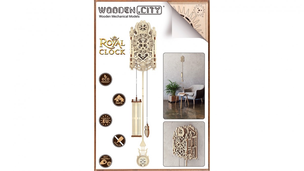 

Деревянный пазл 3D Wooden City Королевские часы (WR314)