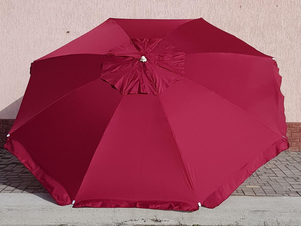 

Зонт садовый торговый SANSAN Umbrella 111W бордовый круглый 3,5 метра