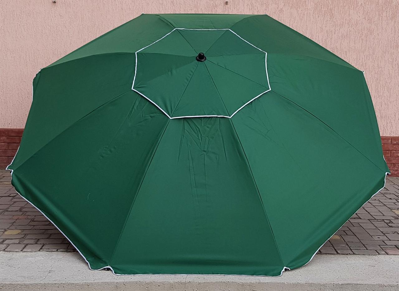 

Зонт садовый торговый Sansan Umbrella 011N зелёный круглый 3 метра