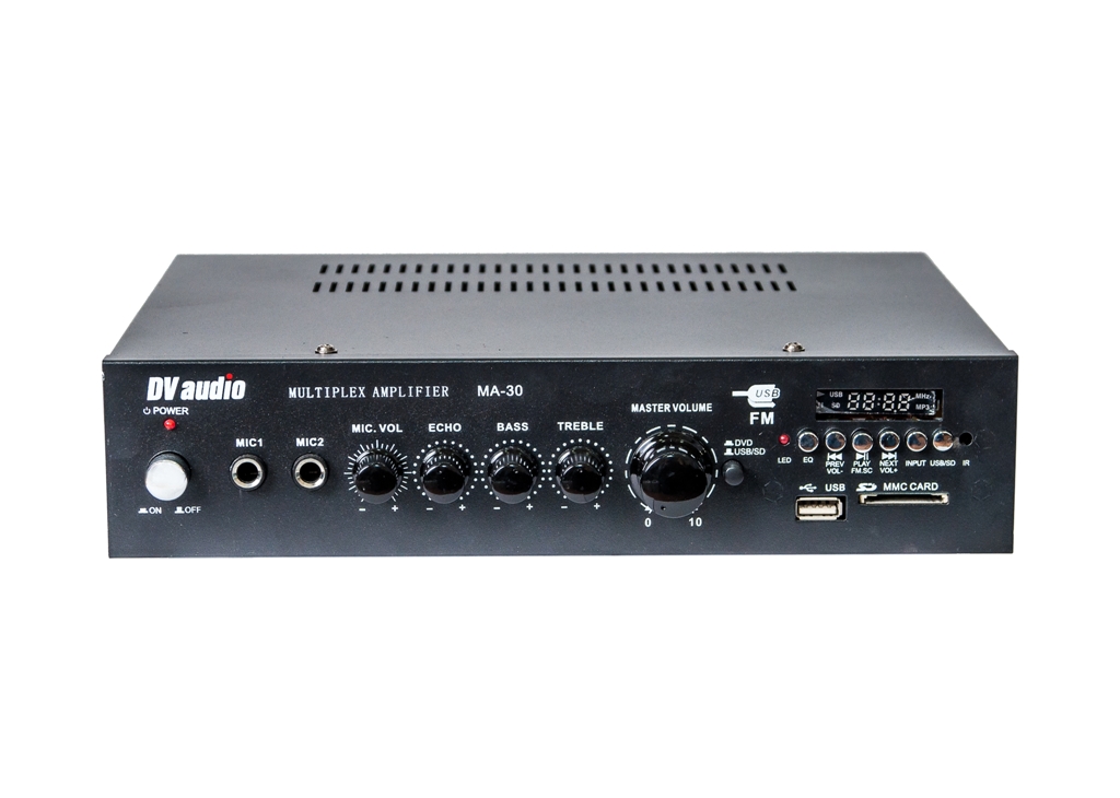 

Трансляционный микшер-усилитель DV audio 30W с USB и FM тюнером (MA-30)