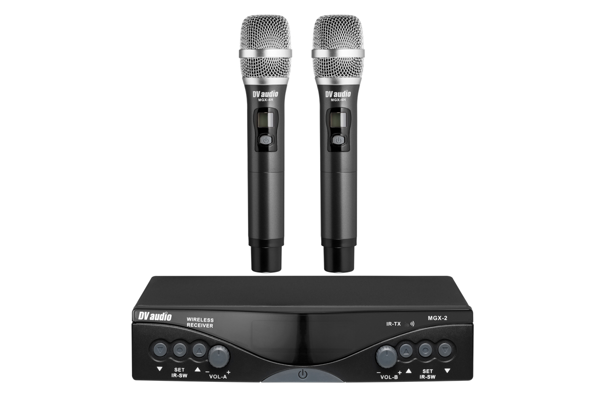 

Радиосистема DV audio с двумя ручными металлическими микрофонами MGX-24H Dual