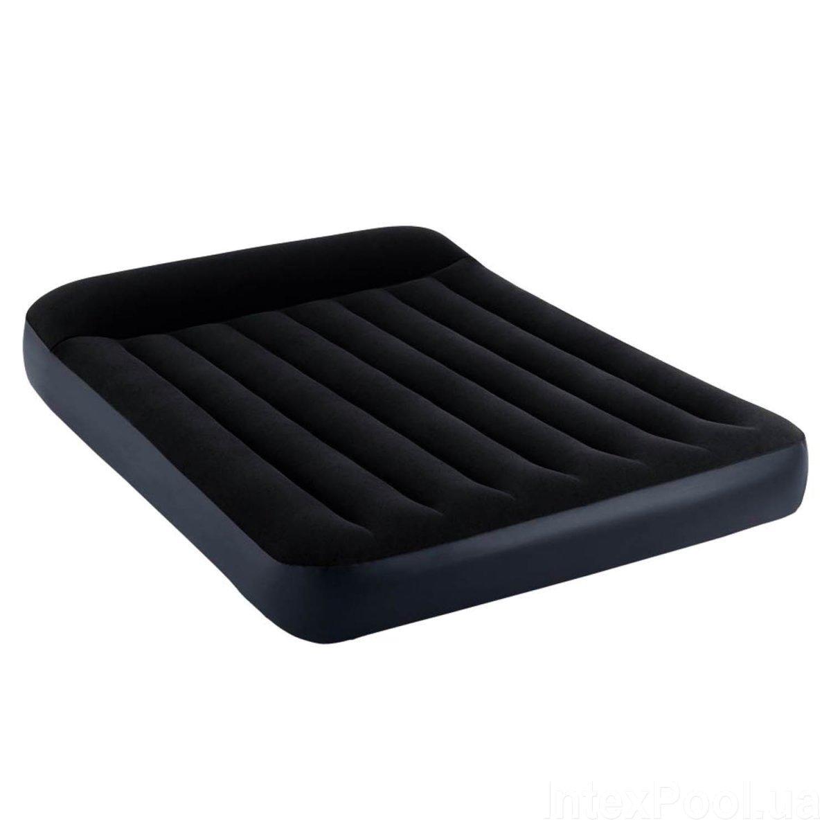 

Матрас надувной Intex 64143 203х152х25см двухместный с подголовником Велюр-кровать двухместная Черный