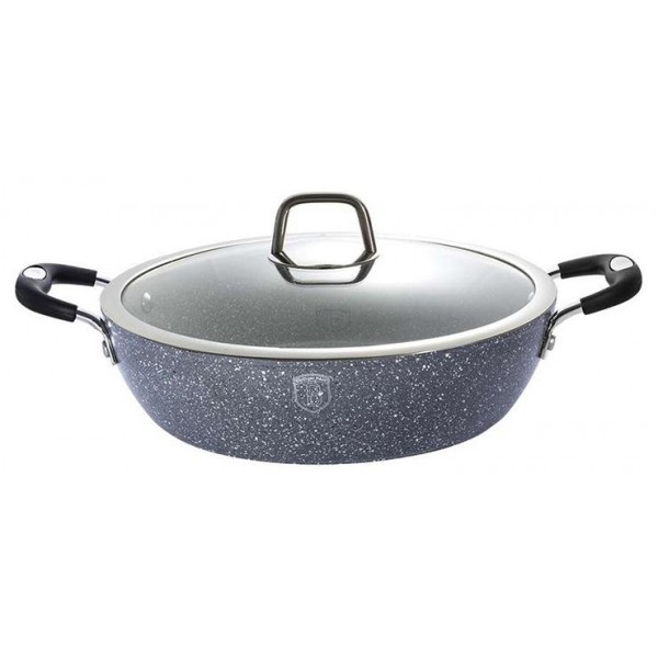 

Сотейник Berlinger Haus Grey Stone Ø28см с двумя ручками и крышкой, 3.8л