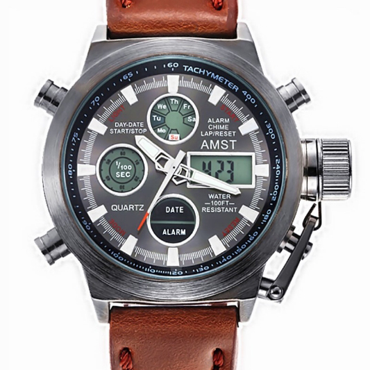 

Чоловічий спортивний кварцовий годинник AMST Mountain Brown 1233
