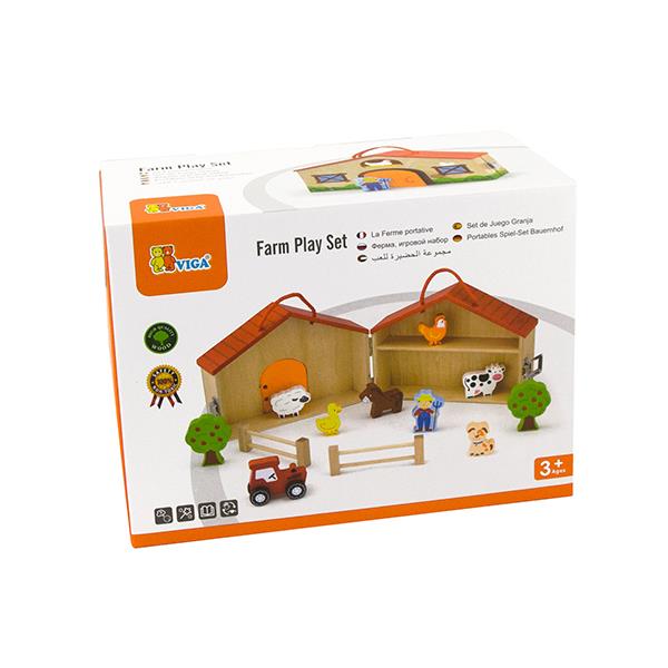 

Игрушка Деревянная ферма Viga Toys 23,2х16,8х13 см (det0001744) Разноцветный
