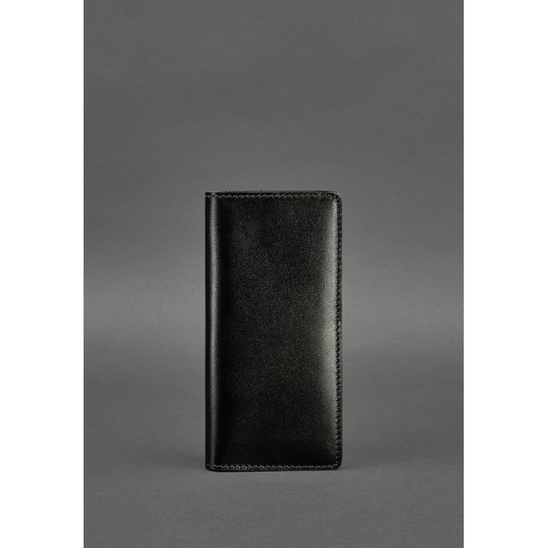 

Портмоне купюрник кожаное BlankNote 20x9 см Черный