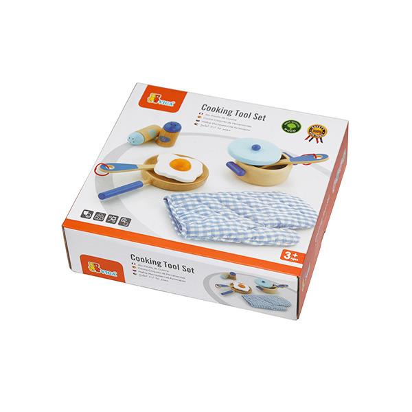 

Детский набор Маленький повар Viga Toys 22х24х7 см (igr0000866) Голубой