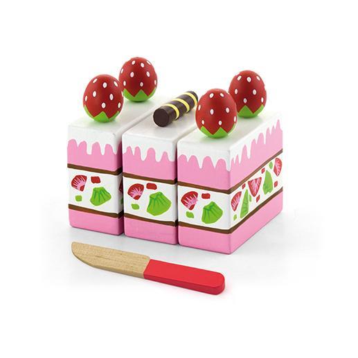 

Детский набор Клубничный торт Viga Toys 8х17х11 см (igr0000670) Разноцветный
