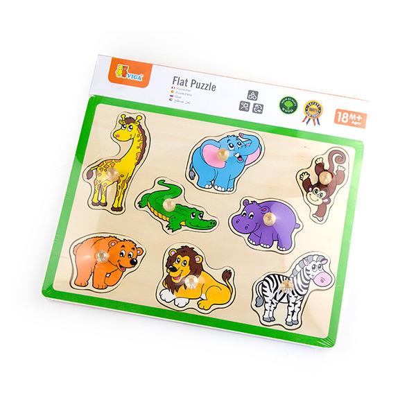 

Пазл вкладыш Дикие животные Viga Toys 22х30х1 см (det0001194) Разноцветный