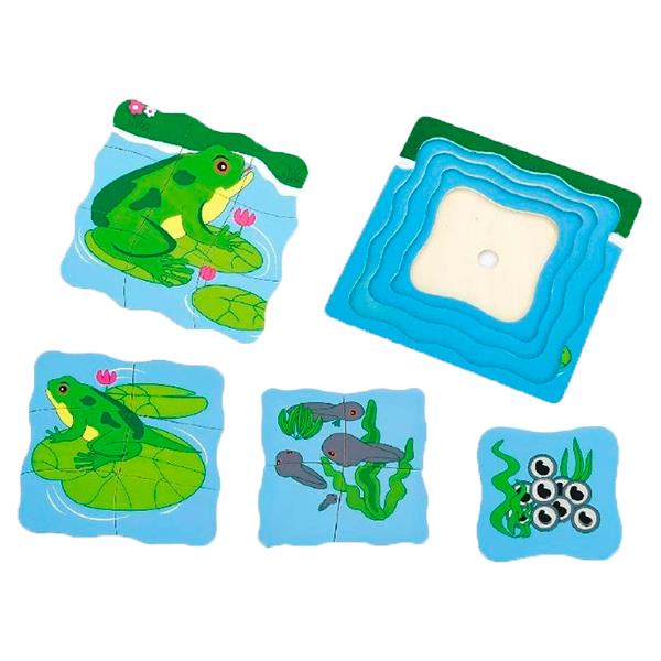 

Пазл Лягушка Viga Toys 18х18х1,3 см (det0001141) Зеленый
