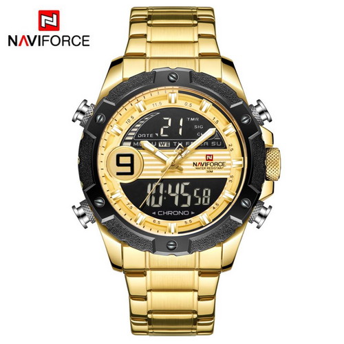 

Наручные часы мужские Naviforce 46 мм Золотой