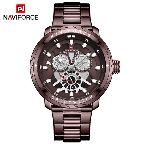 

Наручные часы мужские Naviforce 45 мм Коричневый
