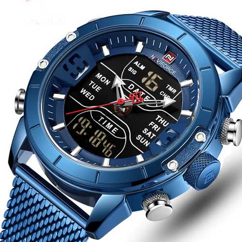 

Наручные часы мужские Naviforce 45 мм Синий