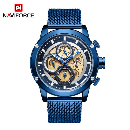 

Наручные часы мужские Naviforce 47 мм Синий