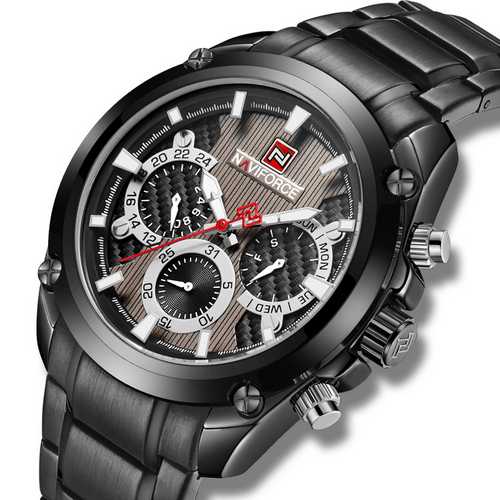 

Наручные часы мужские Naviforce 45 мм Черный