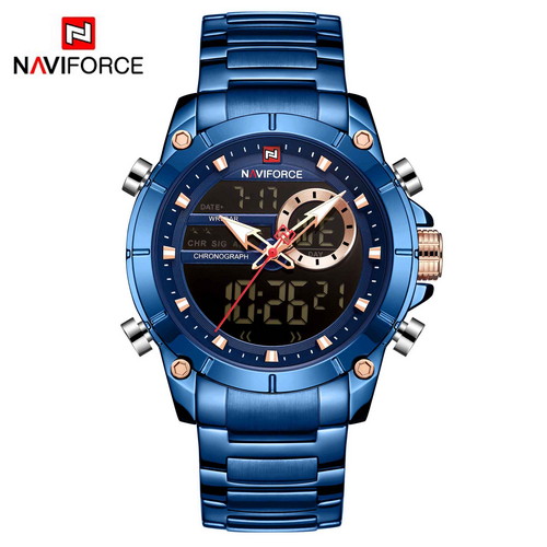 

Наручные часы мужские Naviforce 44 мм Синий