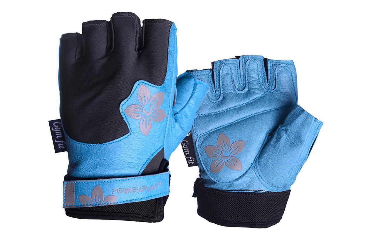 

Рукавички для фітнесу PP-1733B PowerPlay S (fit0003283) Чорно-блакитний
