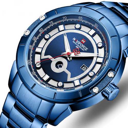 

Наручные часы мужские Naviforce 43 мм Синий