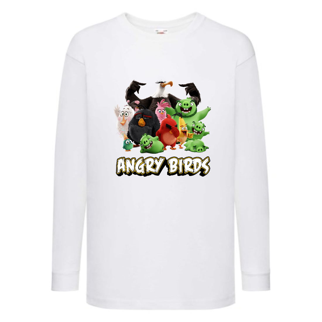 

Лонгслив реглан Энгри бердз (Angry Birds) белая (ANB wh 01) 152 см