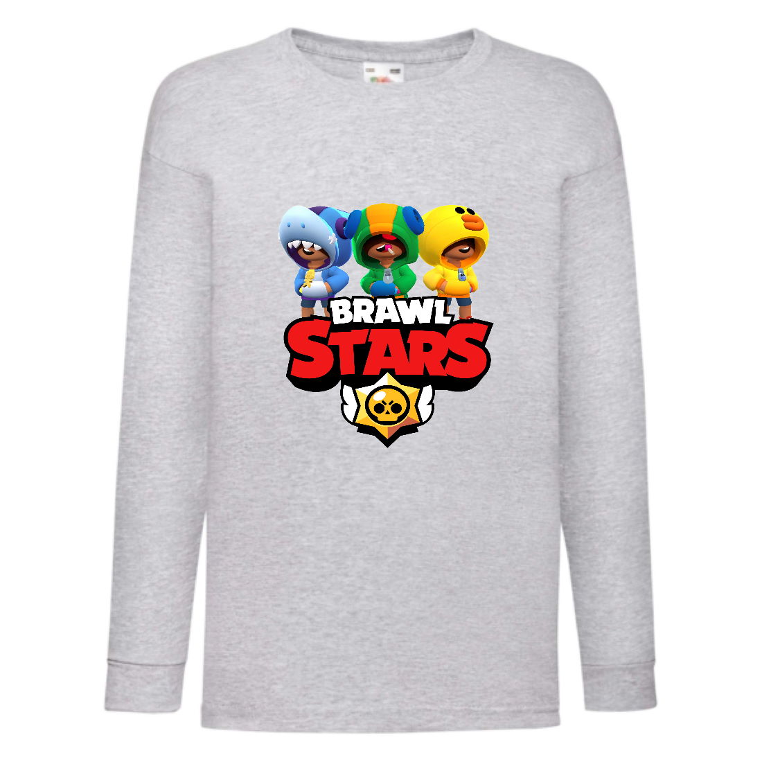 

Лонгслив реглан Бравл Старс 3 Леона (Brawl Stars) серая (BRST gr 01) 152 см