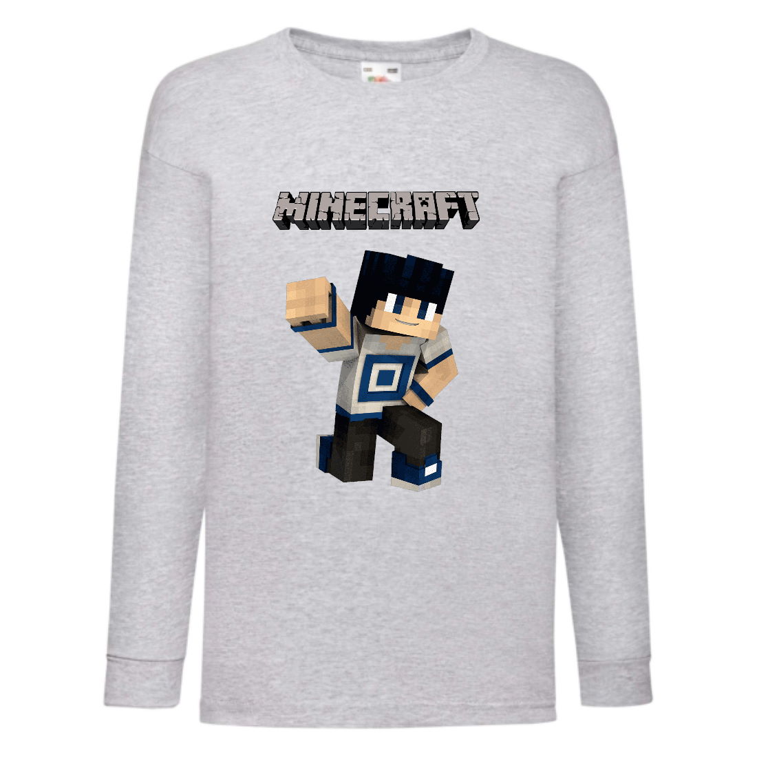 

Лонгслив реглан Майнкрафт 5 (Minecraft) серая (MNC gr 05) 152 см