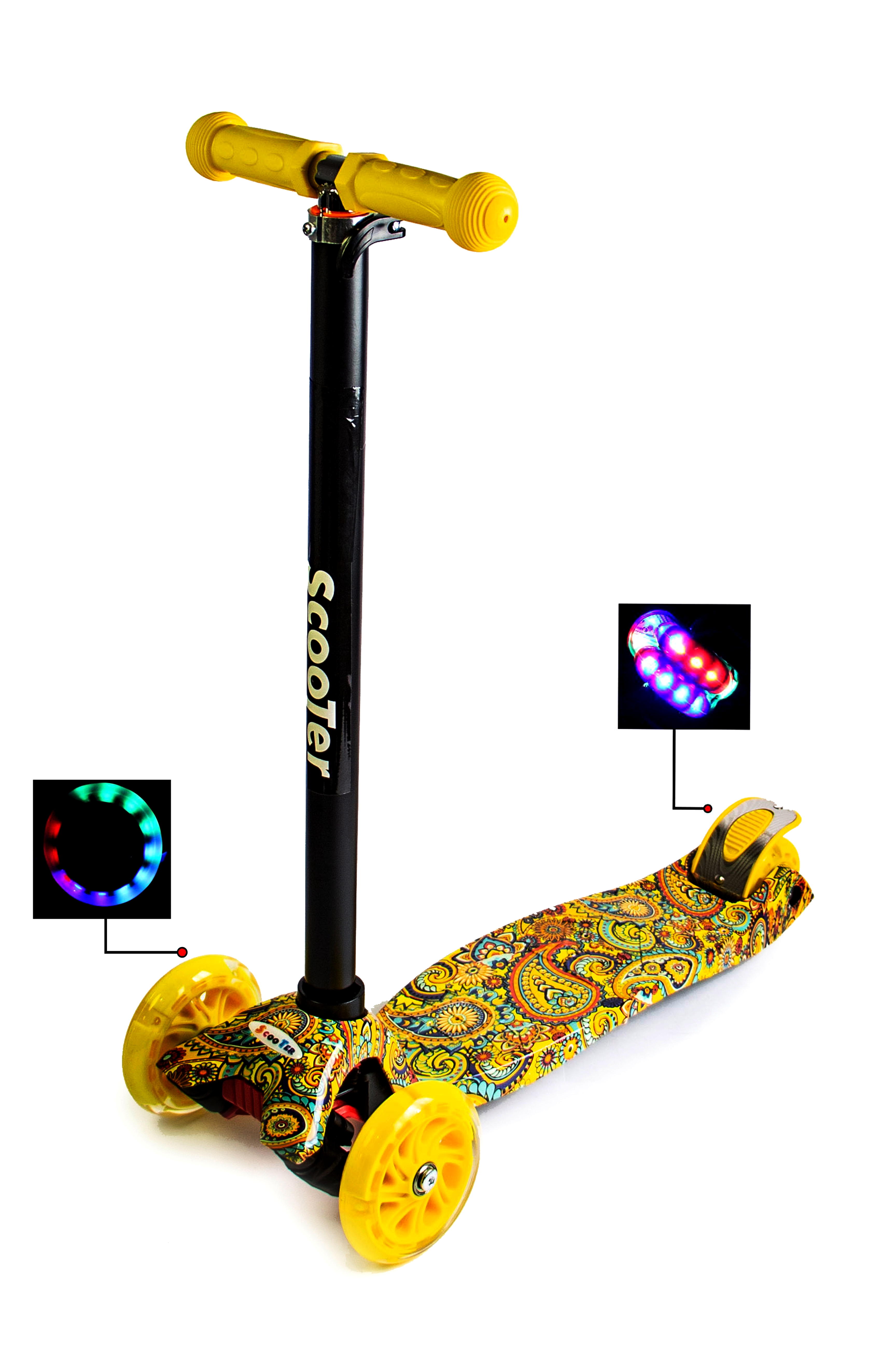 

Детский самокат (светящиеся колёса) Scale Sports 3-8 лет Разноцветный 000077566
