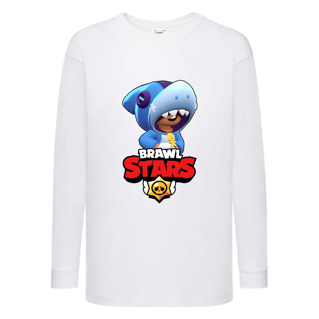 

Лонгслив реглан Бравл Старс Леон Акула (Brawl Stars) белая (BRST wh 04) 104 см