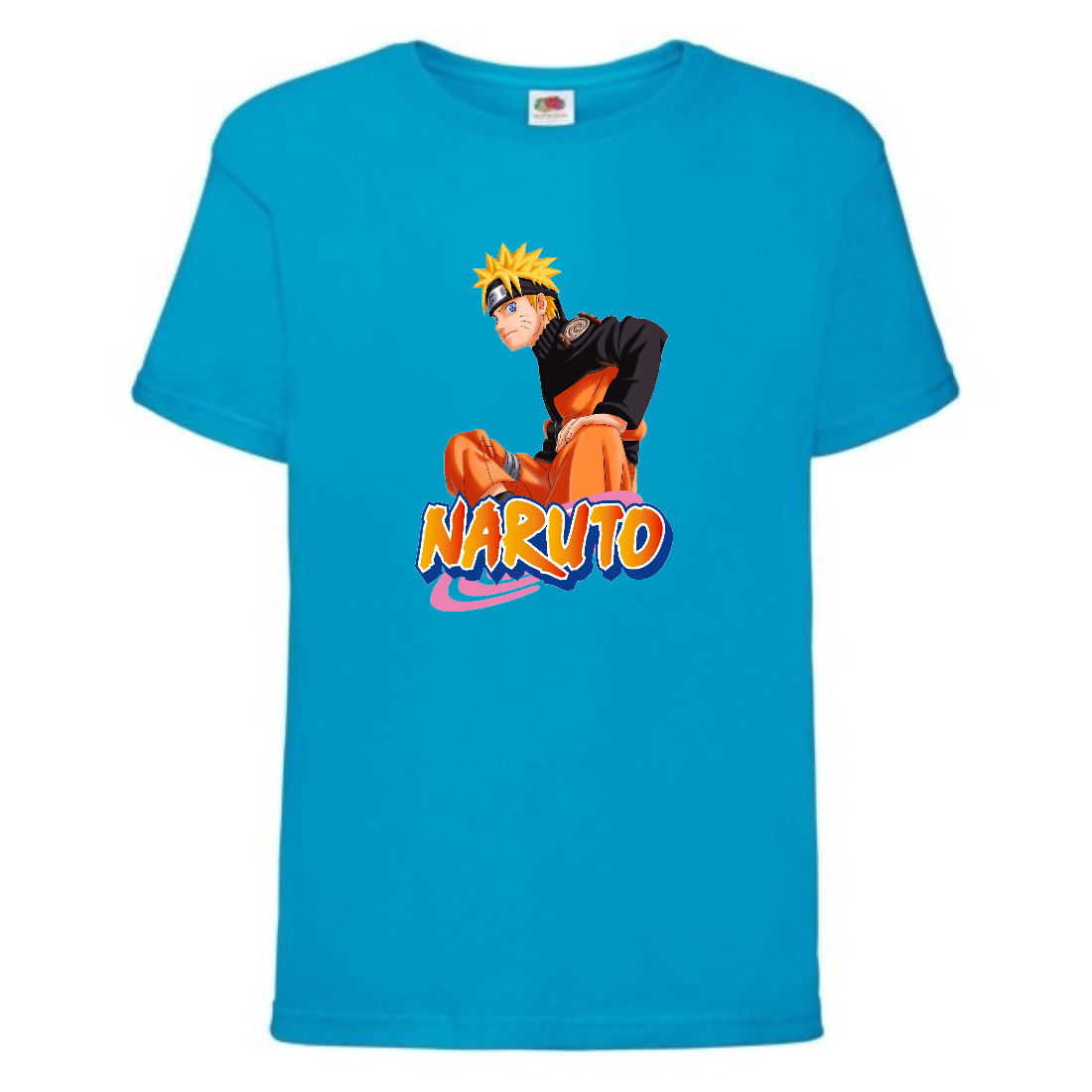 

Футболка детская Наруто 054 (Naruto) голубая (NAR lblu 054) 116 см