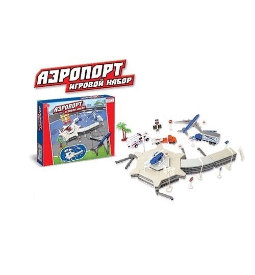 

Аэропорт A-Toys ZYB-B 0801-1, Самолет, Транспорт, 30 Элементов, 40-30-5,5 см