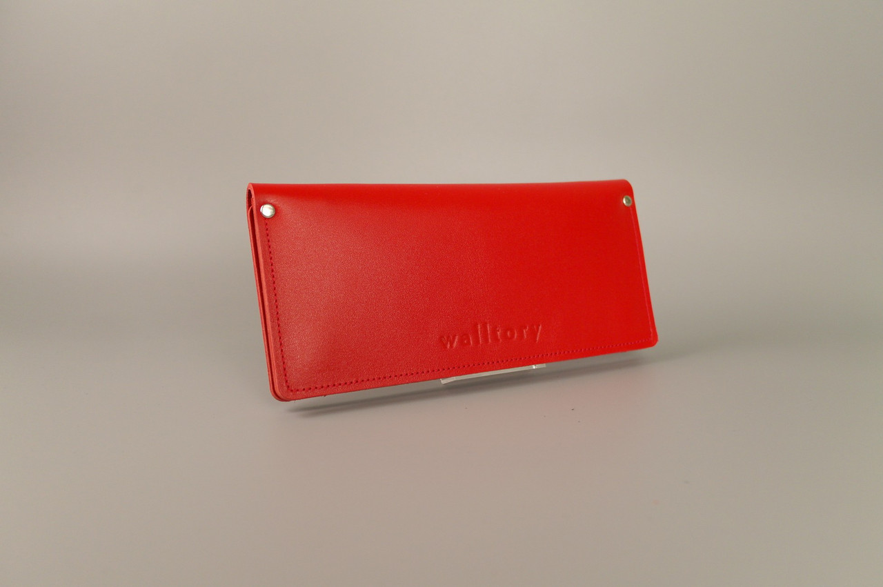 

Кошелек SLIM WALLET (красная гладкая кожа)