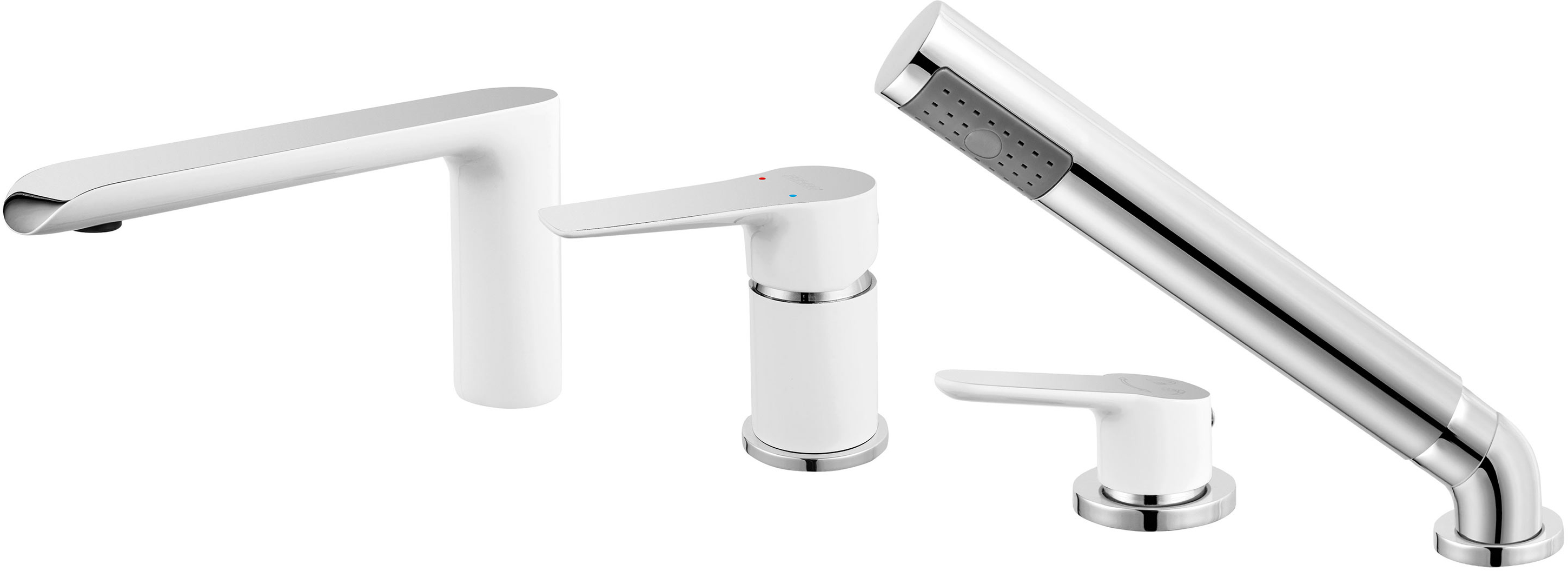 

Смеситель для ванны FERRO Adore White BDR11A
