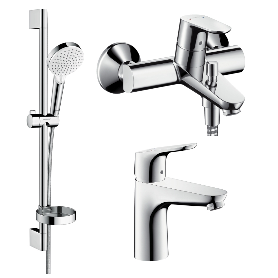 

Набор смесителей для ванны 3 в 1 HANSGROHE FOCUS 1092019 хром (60231)