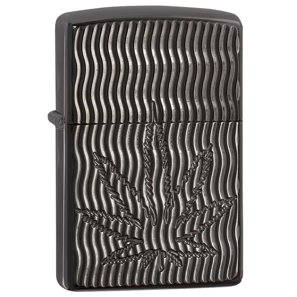

Зажигалка Zippo 29612 Armor Marijuana Leaf черная 29612