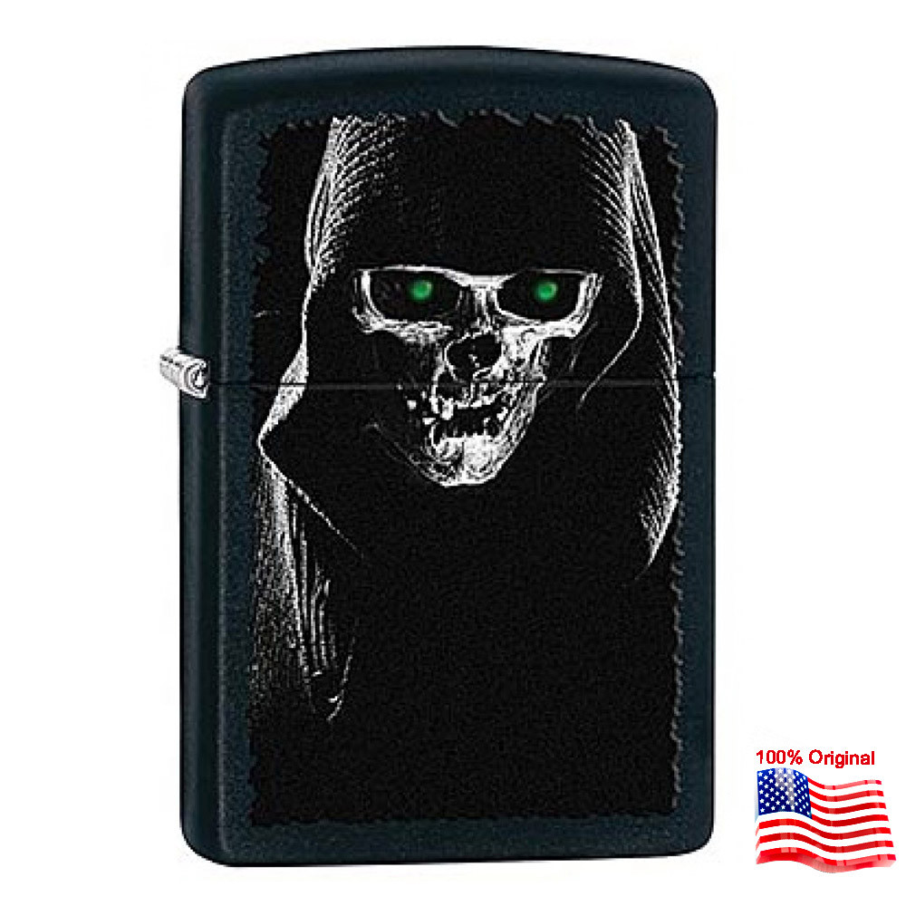 

Зажигалка Zippo 28436 HOODED SKULL черная 28436