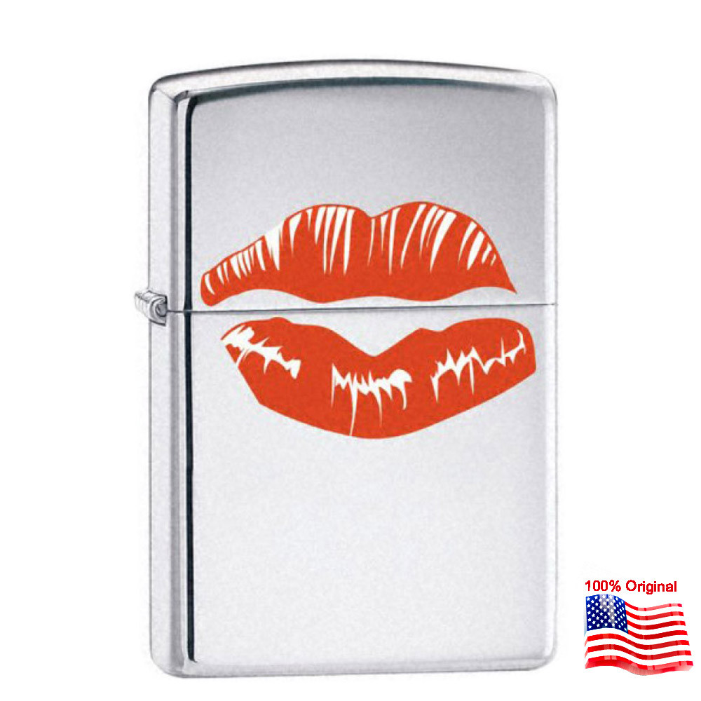 

Зажигалка Zippo 24037 HOT LIPS серая 24037