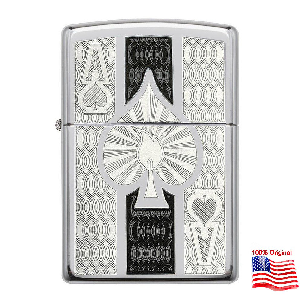 

Зажигалка Zippo 24196 Ace of Spades серая 24196
