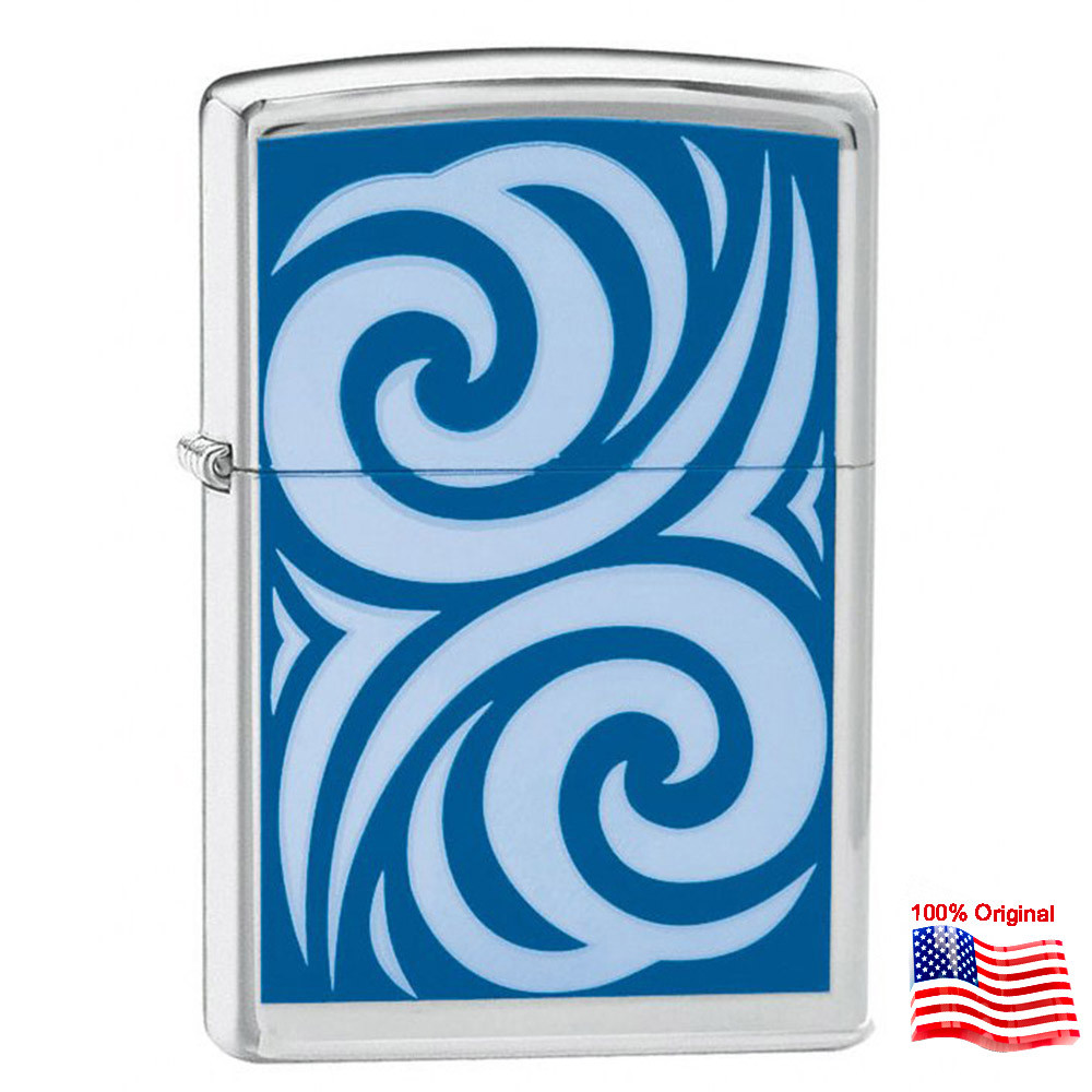 

Зажигалка Zippo 24006 COBALT CURL серая 24006