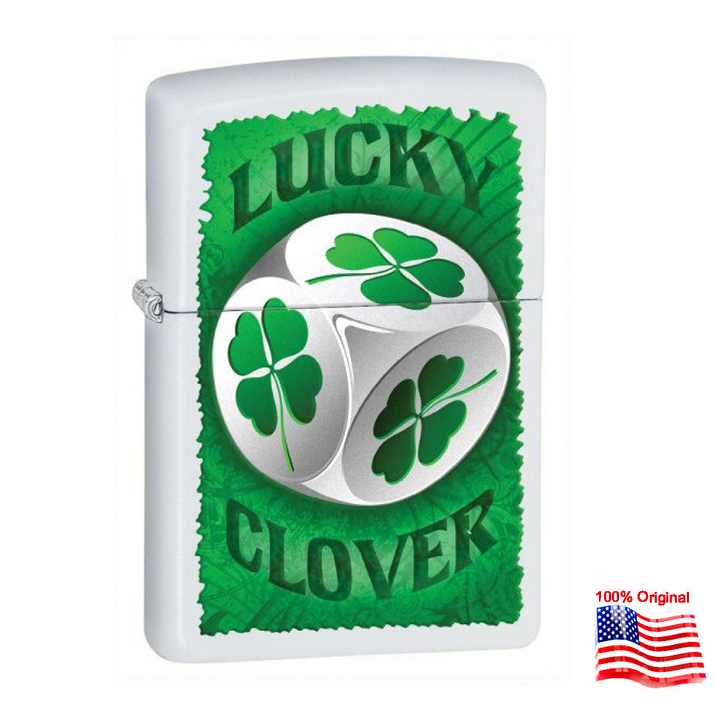 

Зажигалка Zippo 28298 CLOVER DICE белая 28298