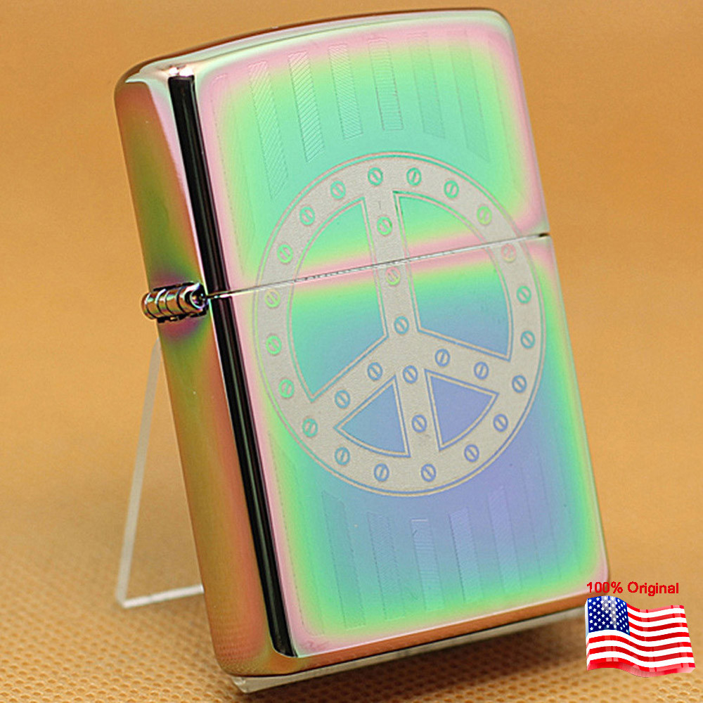 

Зажигалка Zippo 29435 Rivet Peace Sign Spectrum хамелеон 29435